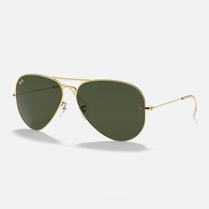 Ray Ban Large Metal Aviator Sunglasses Gold